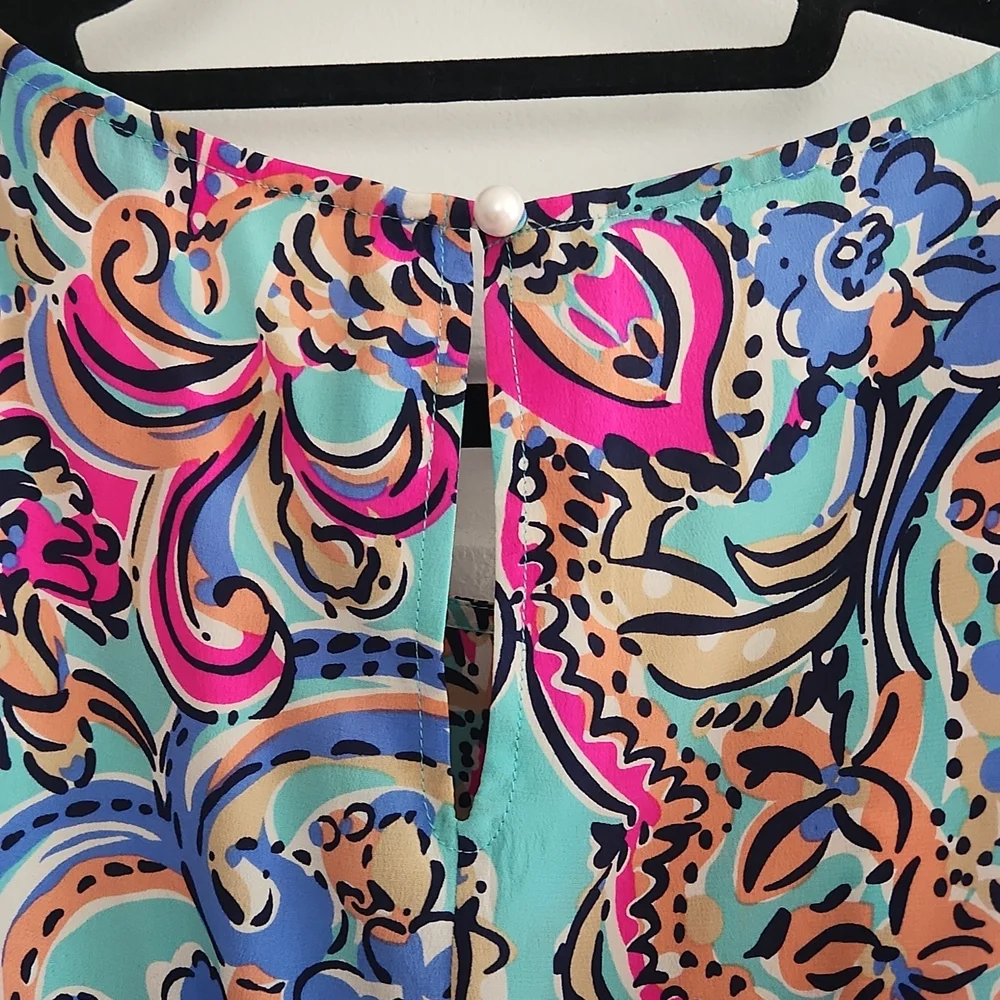 Lilly Pulitzer Silk Peplum Top - Picture 2 of 2
